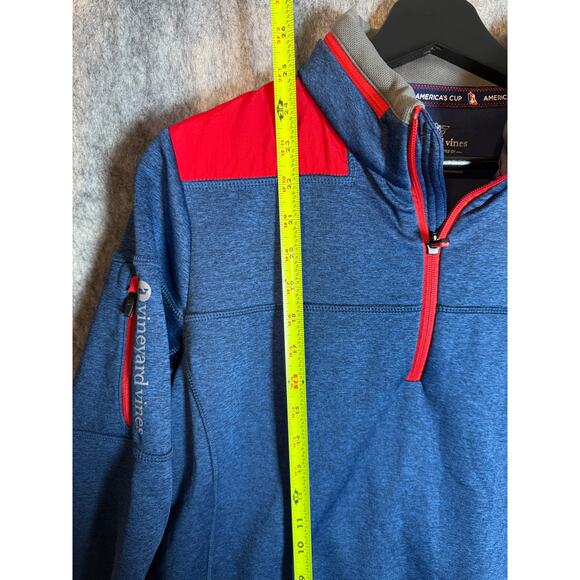 Vineyard Vines Performance Womens 2017 Americas Cup 1/4 Zip Packable Hood - Med - Picture 10 of 10